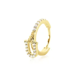 Histoire d'Or Créole Unitaire Léria Or Jaune Oxydes De Zirconium* Boucles D'Oreilles|Piercings D'Oreilles