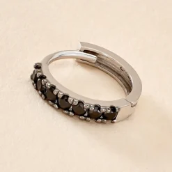 Histoire d'Or Créole Unitaire Vito Or Blanc Oxyde De Zirconium* Boucles D'Oreilles|Piercings D'Oreilles