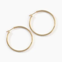 Discount Histoire d'Or Créoles Ada Lisse Plaqué Or Jaune