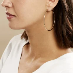 Histoire d'Or Créoles Ada Lisse Plaqué Or Jaune* Boucles D'Oreilles|Boucles D'Oreilles Fantaisie