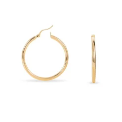 Histoire d'Or Créoles Adalie Lisse Plaqué Or Jaune* Boucles D'Oreilles|Boucles D'Oreilles Fantaisie