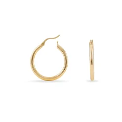 New Histoire d'Or Créoles Adalie Lisse Plaqué Or Jaune