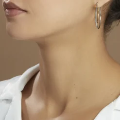 New Histoire d'Or Créoles Adisson Acier Bicolore