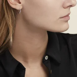 Histoire d'Or Créoles Adriana Argent Blanc Oxyde De Zirconium* Boucles D'Oreilles|Boucles D'Oreilles Fantaisie