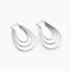 Histoire d'Or Créoles Aglae Acier Blanc* Boucles D'Oreilles|Boucles D'Oreilles Fantaisie
