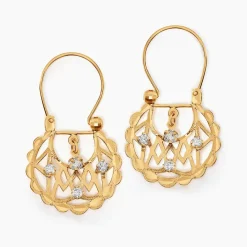 Discount Histoire d'Or Créoles Aldous Or Jaune Oxyde De Zirconium