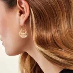 Discount Histoire d'Or Créoles Aldous Or Jaune Oxyde De Zirconium