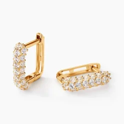 Histoire d'Or Créoles Alexus Or Jaune Oxyde De Zirconium* Boucles D'Oreilles|Boucles D'Oreilles Créoles