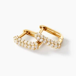 Histoire d'Or Créoles Alexus Or Jaune Oxyde De Zirconium* Boucles D'Oreilles|Boucles D'Oreilles Créoles