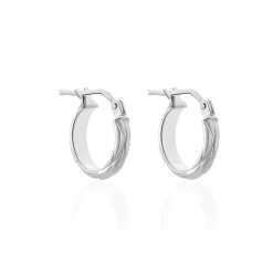 Histoire d'Or Créoles Ananas Or Blanc