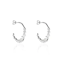 Histoire d'Or Créoles Andeol Rondes Argent Blanc Oxyde De Zirconium* Boucles D'Oreilles|Boucles D'Oreilles Fantaisie