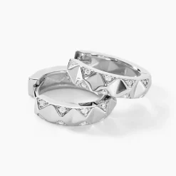 Outlet Histoire d'Or Créoles Anicette Argent Blanc Oxyde De Zirconium