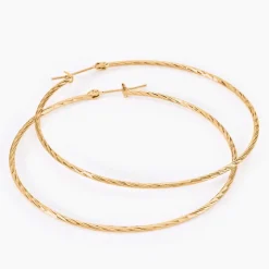 Histoire d'Or Créoles Anusha Plaqué Or Jaune* Boucles D'Oreilles|Boucles D'Oreilles Fantaisie