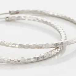 Histoire d'Or Créoles Argent Blanc Agathe* Boucles D'Oreilles|Boucles D'Oreilles Fantaisie