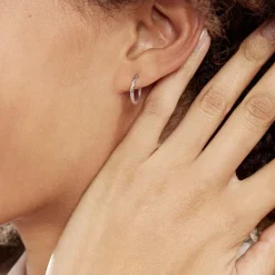 Histoire d'Or Créoles Argent Blanc Agathe* Boucles D'Oreilles|Boucles D'Oreilles Fantaisie