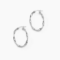 New Histoire d'Or Créoles Argent Blanc Charlie