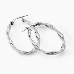 New Histoire d'Or Créoles Argent Blanc Charlie