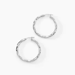Histoire d'Or Créoles Argent Blanc Diane* Boucles D'Oreilles|Boucles D'Oreilles Fantaisie