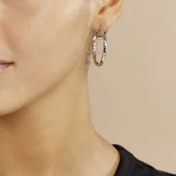 Histoire d'Or Créoles Argent Blanc Diane* Boucles D'Oreilles|Boucles D'Oreilles Fantaisie