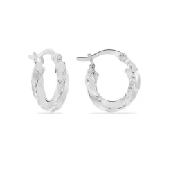 Outlet Histoire d'Or Créoles Diane argent blanc