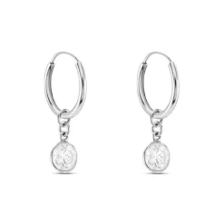 Histoire d'Or Créoles Argent Blanc Lehunnus Oxyde De Zirconium