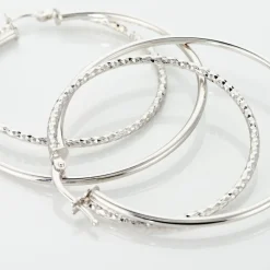 Online Histoire d'Or Créoles Argent Blanc Marjorie