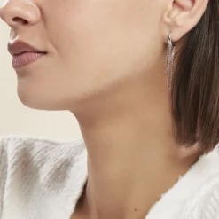 Histoire d'Or Créoles Argent Blanc Nissa