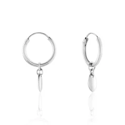 Histoire d'Or Créoles Argent Blanc Shelia* Boucles D'Oreilles|Boucles D'Oreilles Fantaisie
