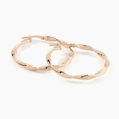 Histoire d'Or Créoles Argent Rose Alieno* Boucles D'Oreilles|Boucles D'Oreilles Fantaisie