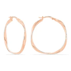 Histoire d'Or Créoles Argent Rose Alieno* Boucles D'Oreilles|Boucles D'Oreilles Fantaisie