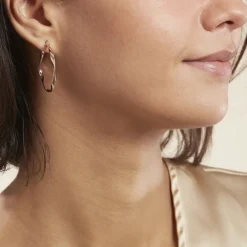 Histoire d'Or Créoles Argent Rose Alieno* Boucles D'Oreilles|Boucles D'Oreilles Fantaisie