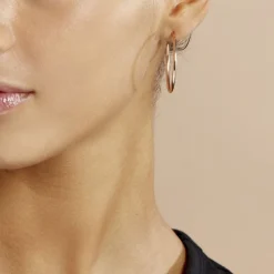 Histoire d'Or Créoles Argent Rose Olympia* Boucles D'Oreilles|Boucles D'Oreilles Fantaisie