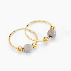 Hot Histoire d'Or Créoles Ariel Or Bicolore