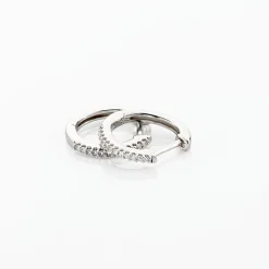 Outlet Histoire d'Or Créoles Aryanna Rondes Or Blanc Diamant