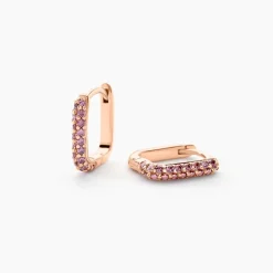 New Histoire d'Or Créoles Aselya Argent Rose Oxyde De Zirconium argent rose oxyde fumé