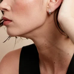 Histoire d'Or Créoles Astre Precieux Argent Blanc Oxyde De Zirconium