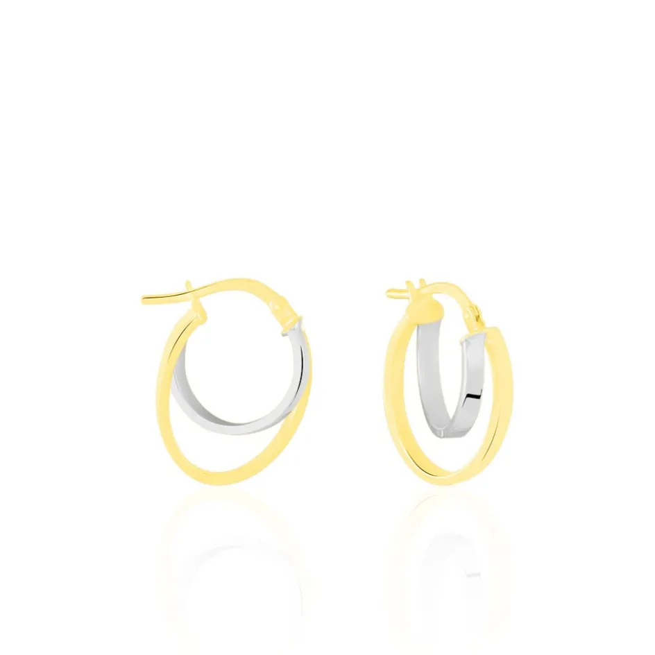 Outlet Histoire d'Or Créoles Aubrey Or Bicolore