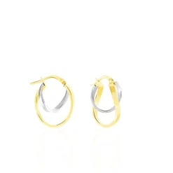 Histoire d'Or Créoles Aubrey Or Bicolore* Boucles D'Oreilles|Boucles D'Oreilles Créoles