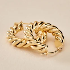 Histoire d'Or Créoles Ausra Or Jaune* Boucles D'Oreilles|Boucles D'Oreilles Créoles