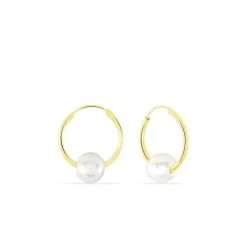 Histoire d'Or Créoles Baroque Baroques Or Jaune Perle De Culture* Boucles D'Oreilles|Boucles D'Oreilles Créoles