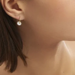 Histoire d'Or Créoles Baroque Baroques Or Jaune Perle De Culture* Boucles D'Oreilles|Boucles D'Oreilles Créoles