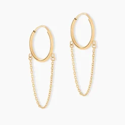 Histoire d'Or Créoles Britton Or Jaune* Boucles D'Oreilles|Piercings D'Oreilles