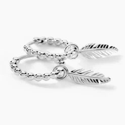 Histoire d'Or Créoles Callie Argent Blanc* Boucles D'Oreilles|Boucles D'Oreilles Fantaisie