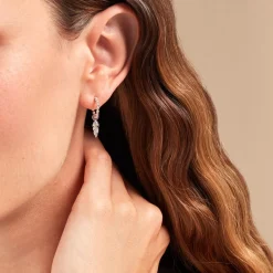 Histoire d'Or Créoles Callie Argent Blanc* Boucles D'Oreilles|Boucles D'Oreilles Fantaisie