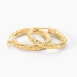 Histoire d'Or Créoles Clematis Or Jaune* Boucles D'Oreilles|Boucles D'Oreilles Créoles