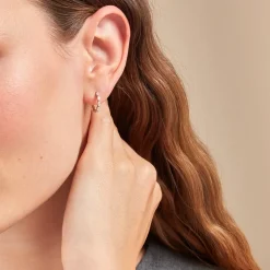 Histoire d'Or Créoles Corentine Argent Blanc Oxyde De Zirconium* Boucles D'Oreilles|Boucles D'Oreilles Fantaisie