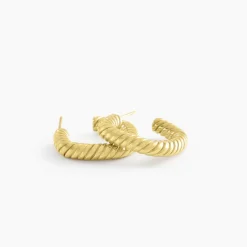 Online Histoire d'Or Créoles Dafnie Acier Jaune