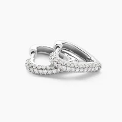 Histoire d'Or Créoles Declaration Argent Blanc Oxyde De Zirconium* Boucles D'Oreilles|Boucles D'Oreilles Fantaisie