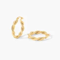 Histoire d'Or Créoles Deniece Or Jaune* Boucles D'Oreilles|Boucles D'Oreilles Créoles