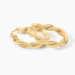 Histoire d'Or Créoles Deniece Or Jaune* Boucles D'Oreilles|Boucles D'Oreilles Créoles